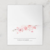Cherry Blossom Pink Floral Plaatskaartje (Buitenkant ongevouwen)