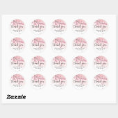 Cherry Blossom Pink Floral Weddenschap Bedankt Ronde Sticker (Vel)