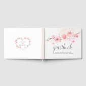 Cherry Blossom Pink Floral Wedding Gastenboek (Volledig)