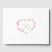 Cherry Blossom Pink Floral Wedding Gastenboek (Achterkant)