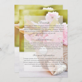 Cherry Blossom-Pink Flowers Wedding Kaart