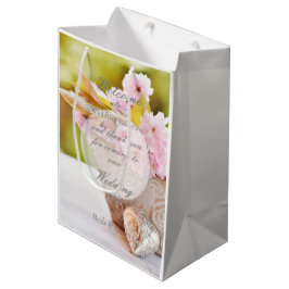 Cherry Blossom-Pink Flowers Wedding Medium Cadeauzakje
