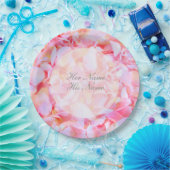 Cherry Blossom-Pink Flowers Wedding Papieren Bordje (Feest)