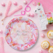 Cherry Blossom-Pink Flowers Wedding Papieren Bordje (Feest)