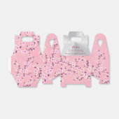 Cherry Blossom Pink Glitter Custom Birthday Bedankdoosjes (Uitgevouwen)