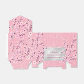 Cherry Blossom Pink Glitter Dank je verjaardag Bedankdoosjes (Uitgevouwen)