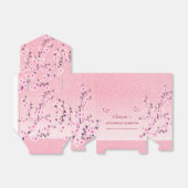 Cherry Blossom Pink Glitter Dank u wel Bedankdoosjes (Uitgevouwen)