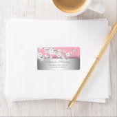 Cherry Blossom Pink Glitter Silver Etiket (Insitu)
