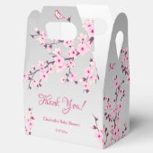Cherry Blossom Pink Grey | Baby shower Hartelijk d Bedankdoosjes (Geopend)