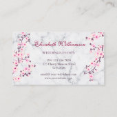 Cherry Blossom Pink Grey Marble Appointment Visitekaartje (Achterkant)