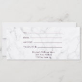Cherry Blossom Pink Grey Marble Gift Certificate (Achterkant)