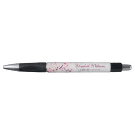 Cherry Blossom Pink Grey Marble Pen