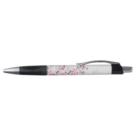 Cherry Blossom Pink Grey Marble Pen (Bovenkant)