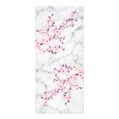 Cherry Blossom Pink Grey Marble Service Prijzen Reclamekaart (Achterkant)