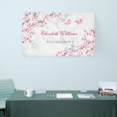 Cherry Blossom Pink Grey Marble Spandoek (Beurs)