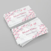 Cherry Blossom Pink Grey Marble Visitekaartje