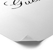 Cherry Blossom Pink Grey Sign Guestbook Poster (Hoek)