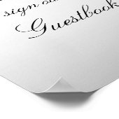 Cherry Blossom Pink Grey Sign Guestbook Poster (Hoek)