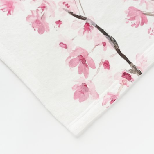 Cherry Blossom Pink Japans Sakura Kawaii Fleece (Hoek)