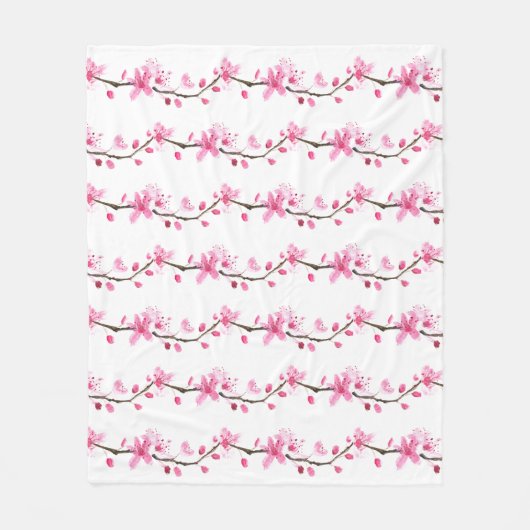 Cherry Blossom Pink Japans Sakura Kawaii Fleece (Voorkant)