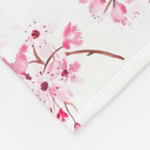 Cherry Blossom Pink Japans Sakura Kawaii Fleece (Hoek)