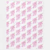 Cherry Blossom Pink Japans Sakura Kawaii Fleece (Voorkant)