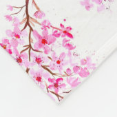 Cherry Blossom Pink Japans Sakura Kawaii Fleece (Hoek)