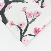 Cherry Blossom Pink Japans Sakura Kawaii Fleece (Hoek)
