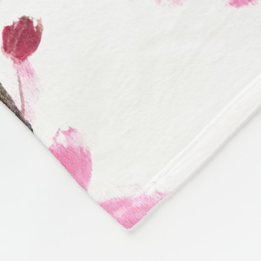 Cherry Blossom Pink Japans Sakura Kawaii Fleece (Hoek)