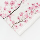 Cherry Blossom Pink Japans Sakura Kawaii Fleece (Hoek)
