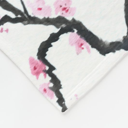 Cherry Blossom Pink Japans Sakura Kawaii Fleece (Hoek)