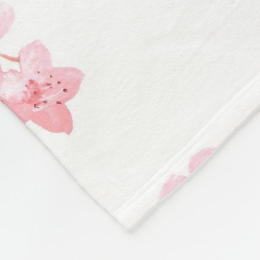 Cherry Blossom Pink Japans Sakura Kawaii Fleece (Hoek)