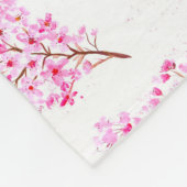 Cherry Blossom Pink Japans Sakura Kawaii Fleece (Hoek)
