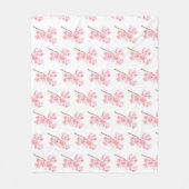 Cherry Blossom Pink Japans Sakura Kawaii Fleece Deken (Voorkant)