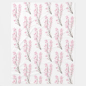Cherry Blossom Pink Japans Sakura Kawaii Fleece Deken (Voorkant)