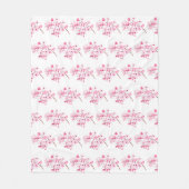 Cherry Blossom Pink Japans Sakura Kawaii Fleece Deken (Voorkant)