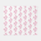 Cherry Blossom Pink Japans Sakura Kawaii Fleece Deken (Voorkant (Horizontaal))