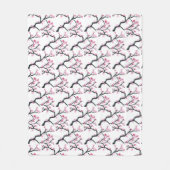 Cherry Blossom Pink Japans Sakura Kawaii Fleece Deken (Voorkant)