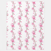 Cherry Blossom Pink Japans Sakura Kawaii Fleece Deken (Voorkant)