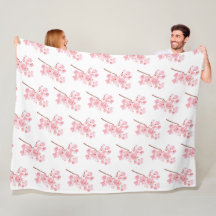 Cherry Blossom Pink Japans Sakura Kawaii Fleece