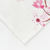 Cherry Blossom Pink Japans Sakura Kawaii Fleece Deken (Hoek)