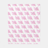 Cherry Blossom Pink Japans Sakura Kawaii Fleece Deken (Voorkant)