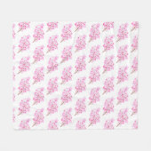 Cherry Blossom Pink Japans Sakura Kawaii Fleece Deken (Voorkant (Horizontaal))