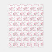 Cherry Blossom Pink Japans Sakura Kawaii Fleece Deken (Voorkant)