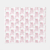 Cherry Blossom Pink Japans Sakura Kawaii Fleece Deken (Voorkant (Horizontaal))