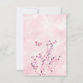 Cherry Blossom Pink Marble Baby shower Dank je Bedankkaart (Achterkant)
