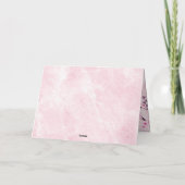 Cherry Blossom Pink Marble Bedankt Baby shower (Achterkant)