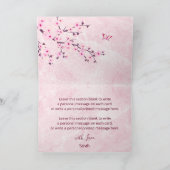 Cherry Blossom Pink Marble Bedankt Baby shower (Binnen)