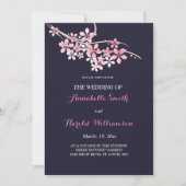 Cherry Blossom Pink marvy floral Wedding Kaart (Voorkant)