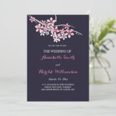 Cherry Blossom Pink marvy floral Wedding Kaart (Staand voorkant)